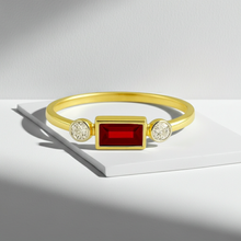Ruby With Side Diamond 14K Solid Gold Diamond Fashion Ring for Women