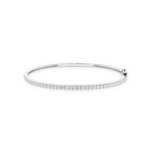 14K Solid Gold 1 Row Diamond Bangle - Triple C Diamond's
