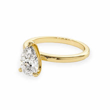14K Solid Gold 3 Prong Pear Cut Solitaire Diamond Ring - IGI Certified - Triple C Diamond's