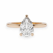 14K Solid Gold 3 Prong Pear Cut Solitaire Diamond Ring - IGI Certified - Triple C Diamond's