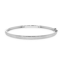 14K Solid Gold 3 Rows Diamond Bracelet - Triple C Diamond's