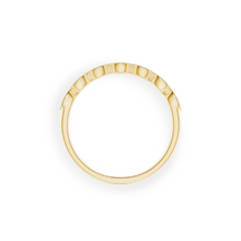 14K Solid Gold Antic Half Diamond Ring Band - Triple C Diamond's