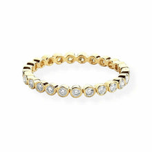 14K Solid Gold Bezel Setting Diamond Eternity Ring - Triple C Diamond's