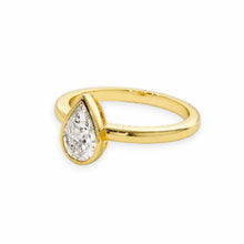 14K Solid Gold Bezel Setting Pear Cut Solitaire Diamond Ring - IGI Certified - Triple C Diamond's