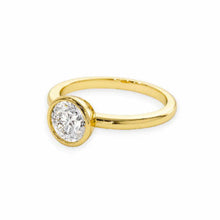 14K Solid Gold Bezel Setting Round Cut Diamond Solitaire Ring - IGI Certified - Triple C Diamond's