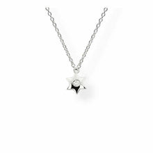 14K Solid Gold Burnish Style Star Diamond Necklace - Triple C Diamond's