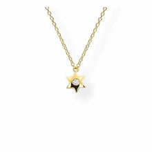 14K Solid Gold Burnish Style Star Diamond Necklace - Triple C Diamond's