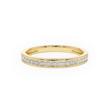 14K Solid Gold Channel Setting Half Ring Band - Triple C Diamond's