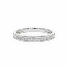 14K Solid Gold Channel Setting Half Ring Band - Triple C Diamond's