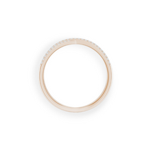 14K Solid Gold Cross Line Diamond Ring - Triple C Diamond's