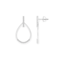 14K Solid Gold Dangling Drop Earrings - Triple C Diamond's