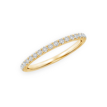 14K Solid Gold Diamond Half Stackable Band - Triple C Diamond's