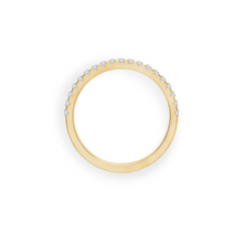 14K Solid Gold Diamond Half Stackable Band - Triple C Diamond's