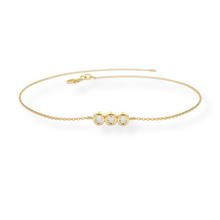 14K Solid Gold Diamond Past Present Future Bracelet - Triple C Diamond's