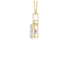 14K Solid Gold Emerald Cut Solitaire Diamond Pendant - IGI Certified - Triple C Diamond's