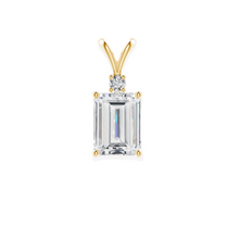14K Solid Gold Emerald Cut Solitaire Diamond Pendant - IGI Certified - Triple C Diamond's