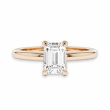 14K Solid Gold Emerald Cut Solitaire Diamond Ring - IGI Certified - Triple C Diamond's