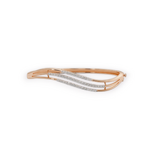 14K Solid Gold Everyday Wearing Diamond Bangle - Triple C Diamond's