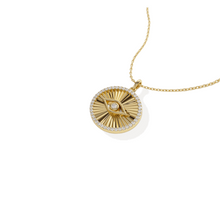14K Solid Gold Evil Eye Diamond Necklace - Triple C Diamond's