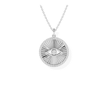 14K Solid Gold Evil Eye Diamond Necklace - Triple C Diamond's
