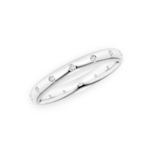 14K Solid Gold Flux Setting Diamond Ring Band - Triple C Diamond's