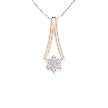14K Solid Gold Hanging Star Diamond Necklace - Triple C Diamond's