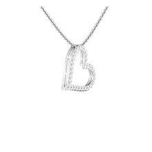 14K Solid Gold Heart Design Diamond Necklace - Triple C Diamond's