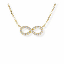14K Solid Gold Infinity Diamond Necklace - Triple C Diamond's