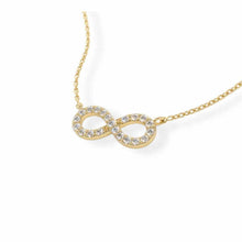 14K Solid Gold Infinity Diamond Necklace - Triple C Diamond's