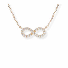 14K Solid Gold Infinity Diamond Necklace - Triple C Diamond's