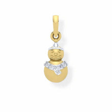 14K Solid Gold Kids Snowman Pendant - Triple C Diamond's