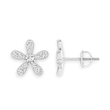 14K Solid Gold Lily Flower Style Designer Earrings - Triple C Diamond's