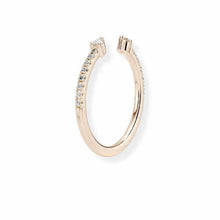 14K Solid Gold Open Cuff Diamond Ring - Triple C Diamond's