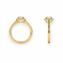 14K Solid Gold Round Cut Halo Style Diamond Ring - IGI Certified - Triple C Diamond's