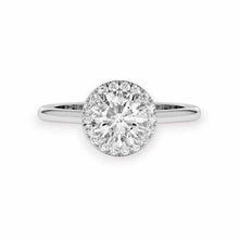 14K Solid Gold Round Cut Halo Style Diamond Ring - IGI Certified - Triple C Diamond's