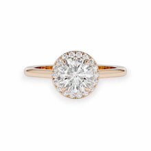 14K Solid Gold Round Cut Halo Style Diamond Ring - IGI Certified - Triple C Diamond's