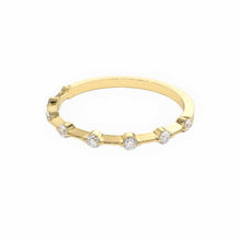14K Solid Gold Stacking Diamond Ring Band - Triple C Diamond's