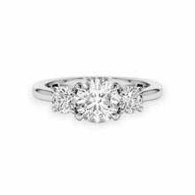 14K Solid Gold Three Round Cut Diamond Ring - IGI Certified - Triple C Diamond's