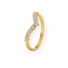 14K Solid Gold V Shape Diamond Ring - Triple C Diamond's