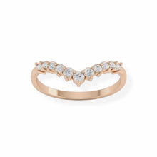 14K Solid Gold V Shape Diamond Ring - Triple C Diamond's