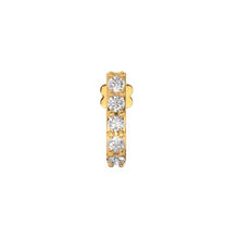 18K Solid Gold 5 Stone Diamonds Nose Pin for Women Triple C Diamond's 18K 