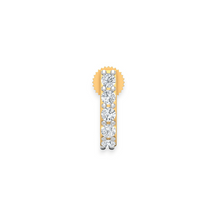 18K Solid Gold 5 Stone Diamonds Nose Pin for Women Triple C Diamond's 