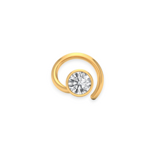 18K Solid Gold Bezel Style Diamond Nose Pin Triple C Diamond's 18K 