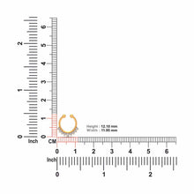 18K Solid Gold Classic Diamond Septum For Women - Triple C Diamond's