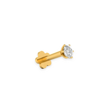 18K Solid Gold Diamond Nose Flat Back Stud Triple C Diamond's 