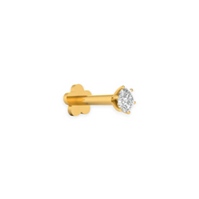 18K Solid Gold Diamond Nose Flat Back Stud Triple C Diamond's Yellow Gold 18K 