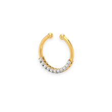 18K Solid Gold Diamond Septum Nose Ring - Triple C Diamond's