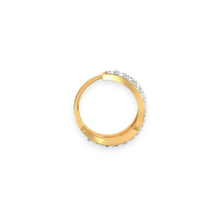 18K Solid Gold Dubble Line Diamond Nose Ring - Triple C Diamond's