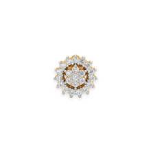 18K Solid Gold Flower Diamond Nose Pin Triple C Diamond's Yellow Gold 18K 