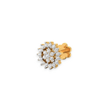 18K Solid Gold Flower Diamond Nose Pin Triple C Diamond's 